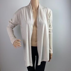 alfani intimates White Marled Cardigan Size M